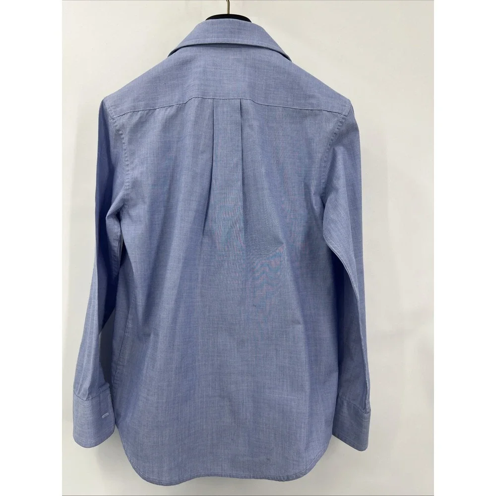 Ralph Lauren Boys Size 12 Oxford Blue Shirt Button‎ Down Long Sleeve Logo